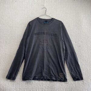 Y2K Interface Reverse Stitch Long Sleeve Shirt Gothic Grunge Cyber Emo Alt Sz M